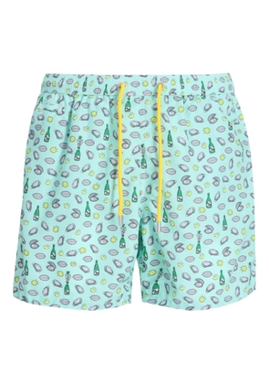 MC2 Saint Barth oyster bottle-print swim shorts - Blue