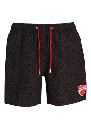 MC2 Saint Barth logo-print swim shorts - Black