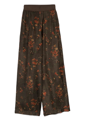 Uma Wang floral-print trousers - Brown