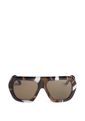 PUCCI Marmo geometric sunglasses - Brown