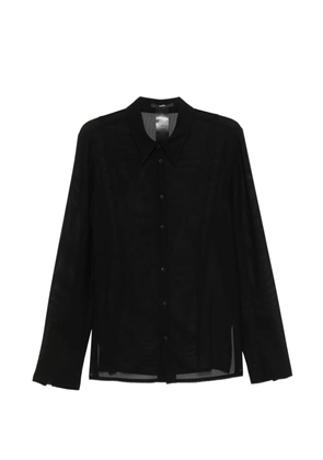 SAPIO sheer button-up shirt - Black