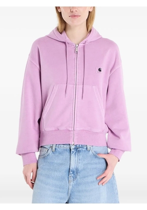 Carhartt WIP Nelson logo-patch zip-up hoodie - Purple