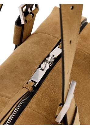 AllSaints Ares buckle-detail suede shoulder bag - Brown