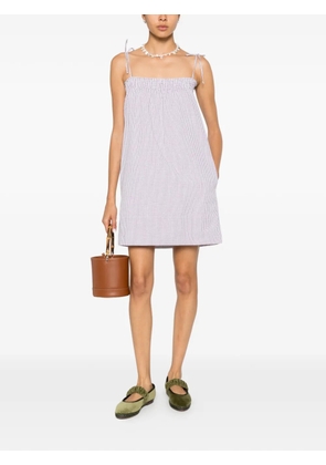 A.P.C. checked mini dress - White