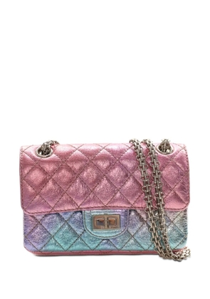 CHANEL Pre-Owned 2020 Crinkled Calfskin Rainbow Reissue 2.55 Single Flap 224 shoulder bag - Pink