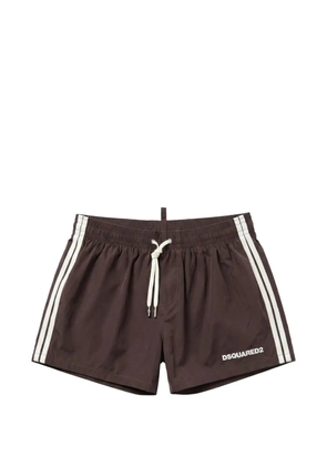 DSQUARED2 logo-print swim shorts - Brown