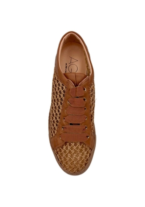 AGL mesh-panel leather-trim sneakers - Neutrals