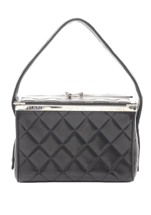 CHANEL Pre-Owned 1996-1997 CC Quilted Patent vanity bag - Black