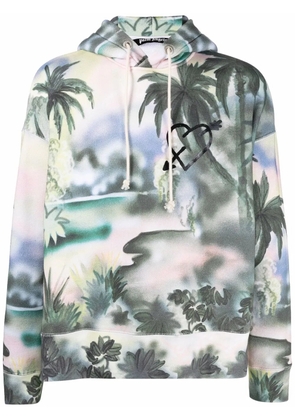 Palm Angels Paradise logo hoodie - Green