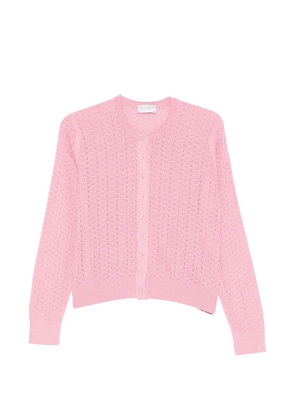 John Smedley Roxburgh pointelle-knit cardigan - Pink