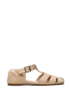 CHUCKIES cut-out T-bar sandals - Neutrals