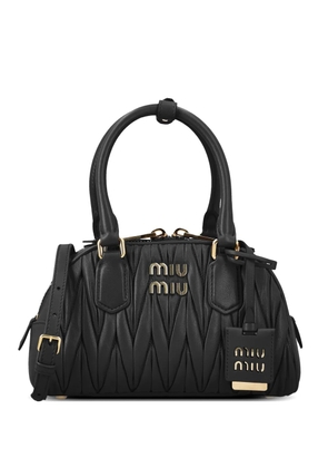 Miu Miu matelassé leather tote bag - Black