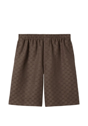 Gucci GG monogram shorts - Brown