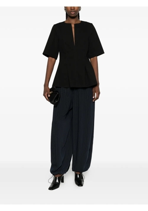 TOTEME slit-detail flared blouse - Black