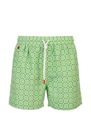 Kiton floral-print swim shorts - Green