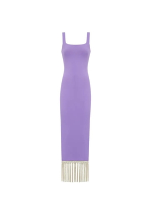Taller Marmo Lido fringe-detail midi dress - Purple