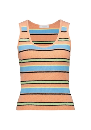 Rabanne striped terry-cloth top - Orange