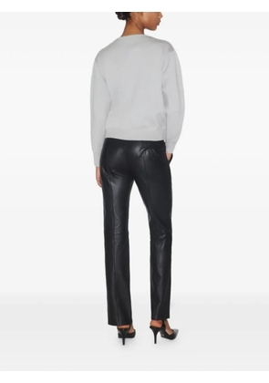 Blazé Milano Smiley panelled leather trousers - Black
