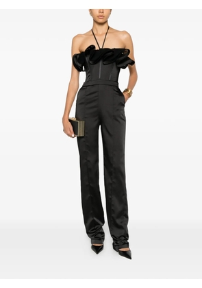 Elisabetta Franchi ruffled corset-style jumpsuit - Black