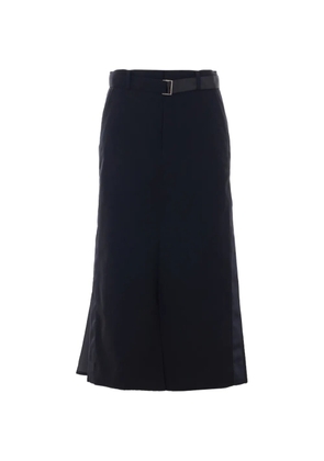sacai belted pleated skirt - Blue