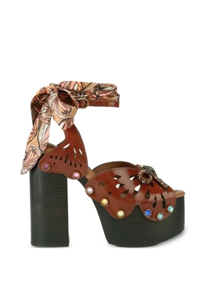 Kurt Geiger Butterfly Platform heeled sandals - Brown