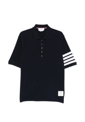 Thom Browne stripe-detail polo shirt - Blue