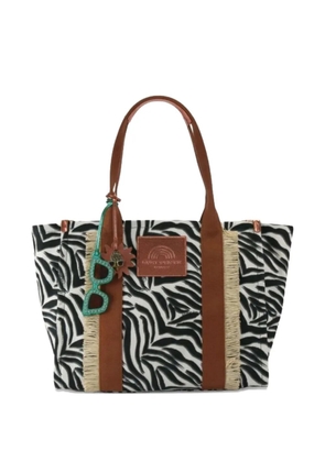 Kurt Geiger Southbank fringe-detail tote bag - White