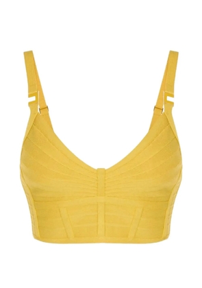 Elisabetta Franchi 3D knit crop top - Yellow