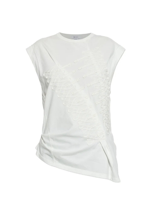 Alexander McQueen sleeveless asymmetric T-shirt - White