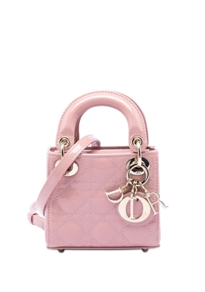 Christian Dior Pre-Owned 2022 Micro Patent Cannage Lady Dior satchel - Pink