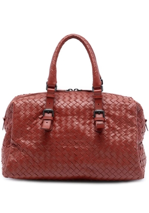Bottega Veneta Pre-Owned 2012-2025 Nappa Intrecciato boston bag - Red