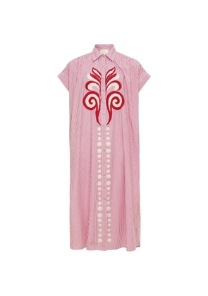 Carolina K Valerie striped midi dress - Red