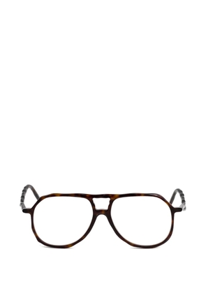 Kuboraum L10 pilot-frame glasses - Brown