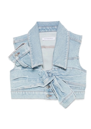 Viktor & Rolf tie-detail vest - Blue