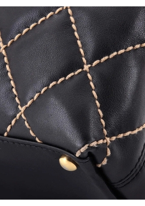 CHANEL Pre-Owned Surpique Quilted Leather Small tote bag - Black