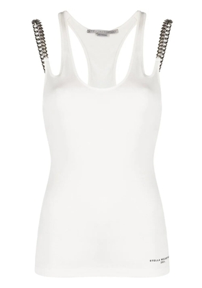 Stella McCartney Falabella-chain racerback vest top - White