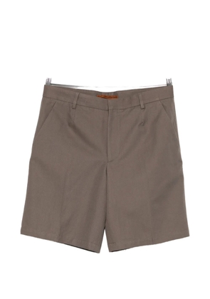 Zegna pressed-crease shorts - Green