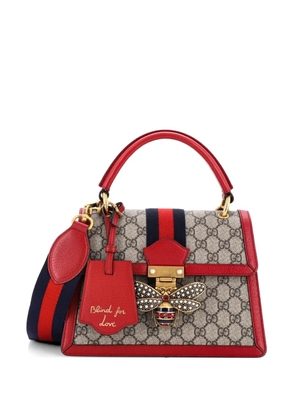 Gucci Pre-Owned Queen Margaret Top Handle Bag GG Coated Canvas with Leather Small satchel - Blue