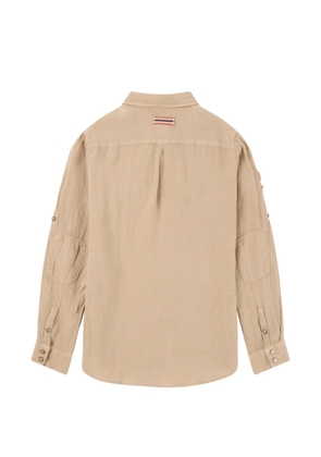 AMUNDSEN patch-detail flap-pocket shirt - Neutrals