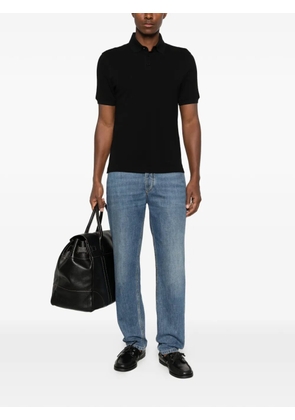 Brunello Cucinelli short-sleeve polo shirt - Black