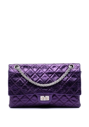 CHANEL Pre-Owned 2008-2009 Quilted Metallic Calfskin Reissue 2.55 Double Flap 226 shoulder bag - Purple