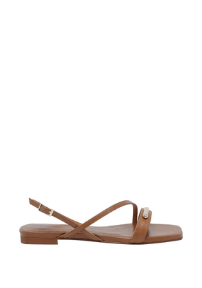 ANGEL ALARCON Greta square-toe sandals - Brown