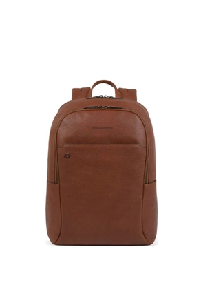 PIQUADRO grained-leather backpack - Brown