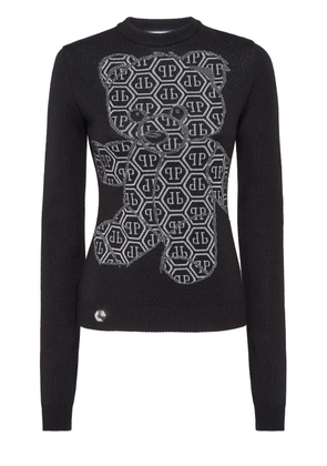 Philipp Plein bear-motif jumper - Black