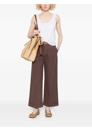 anne claire scoop-neck tank top - White