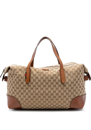 Gucci Pre-Owned 2016-2026 GG Canvas Web travel bag - Neutrals