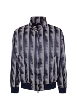 Emporio Armani geometric-pattern jacket - Blue