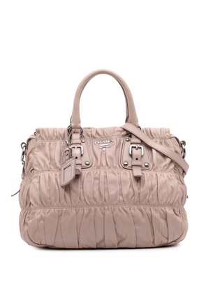 Prada Pre-Owned 2000-2025 Nappa Gaufre satchel - Brown