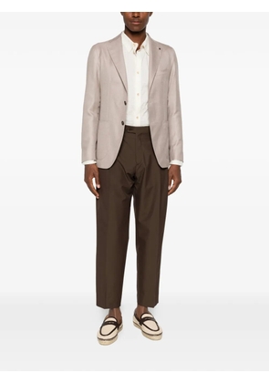 Tagliatore single-breasted patch-pocket blazer - Neutrals