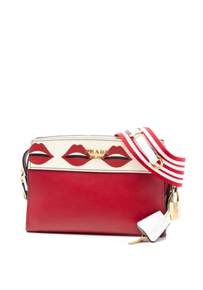 Prada Pre-Owned 2013-2026 City Calf and Saffiano Lip Print Esplanade crossbody bag - Red